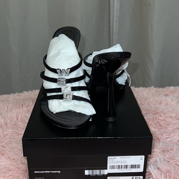 - Alexander Wang Nala 105mm logo-plaque sandals (heels) - Picture 3 of 5